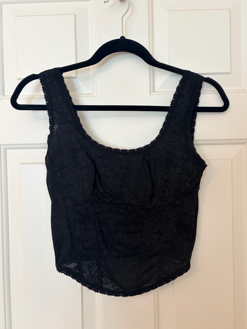 VS Pink black corset top